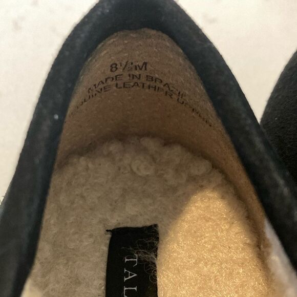 Talbots Black Suede Sherpa lined Loafers size 8.5 - Picture 8 of 8